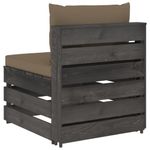 Casa si Gradina - Gradina si terasa - Mobilier exterior - Canapele si fotolii gradina - Canapea de colt modulara cu perne, lemn impregnat, gri taupe și gri, model canapea de mijloc - Infinity.ro