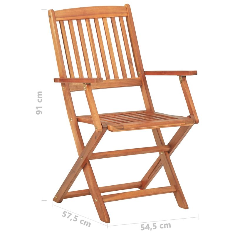 Casa si Gradina - Gradina si terasa - Mobilier exterior - Seturi mobila gradina - Set mobilier bistro, 4 piese, lemn masiv de acacia, model cu cotieră" - Infinity.ro