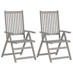 Casa si Gradina - Gradina si terasa - Mobilier exterior - Scaune si sezlonguri gradina - Scaune gradina rabatabile cu perne, 4 buc., lemn masiv acacia - Infinity.ro