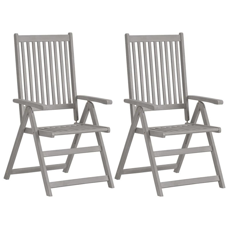 Casa si Gradina - Gradina si terasa - Mobilier exterior - Scaune si sezlonguri gradina - Scaune gradina rabatabile cu perne, 4 buc., lemn masiv acacia - Infinity.ro