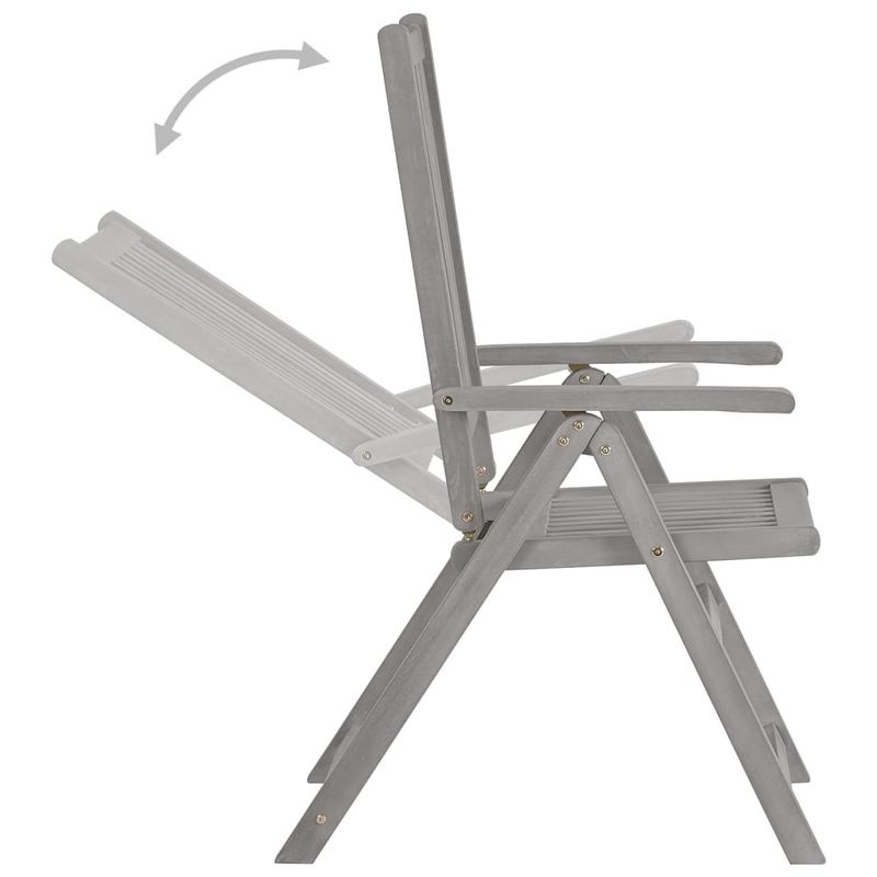 Casa si Gradina - Gradina si terasa - Mobilier exterior - Scaune si sezlonguri gradina - Scaune gradina rabatabile cu perne, 4 buc., lemn masiv acacia - Infinity.ro