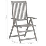 Casa si Gradina - Gradina si terasa - Mobilier exterior - Scaune si sezlonguri gradina - Scaune gradina rabatabile cu perne, 4 buc., lemn masiv acacia - Infinity.ro