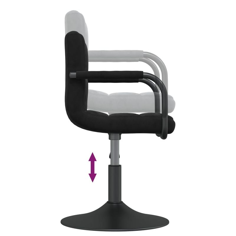 Casa si Gradina - Mobilier - Scaune si fotolii - Scaune - Scaune de bucatarie pivotante, negru, catifea - Infinity.ro