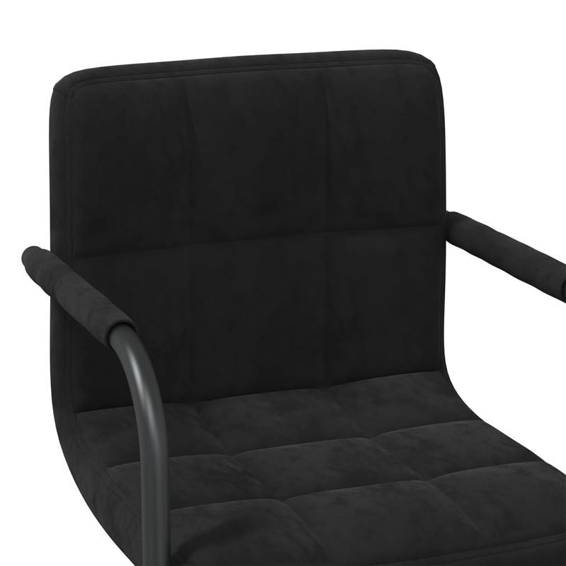 Casa si Gradina - Mobilier - Scaune si fotolii - Scaune - Scaune de bucatarie pivotante, negru, catifea - Infinity.ro
