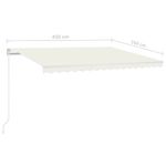 Casa si Gradina - Gradina si terasa - Umbrele si pavilioane - Umbrele - Copertina retractabila manual LED, crem, 450x350 cm - Infinity.ro