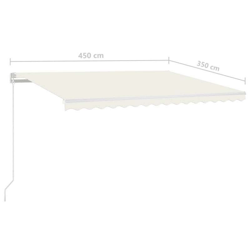 Casa si Gradina - Gradina si terasa - Umbrele si pavilioane - Umbrele - Copertina retractabila manual LED, crem, 450x350 cm - Infinity.ro