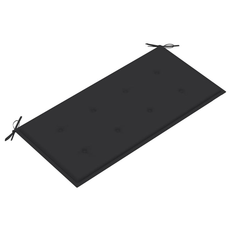 Casa si Gradina - Gradina si terasa - Mobilier exterior - Bancute de gradina - Banca de gradina, cu perna antracit, 112 cm, lemn masiv de tec - Infinity.ro