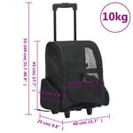 Petshop - Accesorii petshop - Culcusuri si custi - Genti si articole transport - Troller pentru animale de companie multifunctional, negru - Infinity.ro