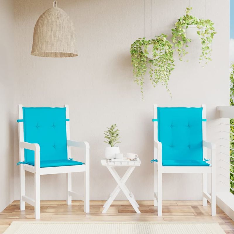 Casa si Gradina - Textile si covoare - Perne si pilote - Perne decorative - Perne scaun cu spatar mic, 2 buc., turcoaz, textil - Infinity.ro