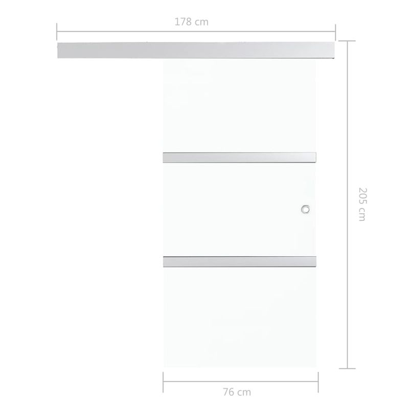 Casa si Gradina - Constructii - Usi interior, exterior si garaj - Usi interior - Usa glisanta cu opritor silentios 76x205 cm sticla ESG/aluminiu - Infinity.ro