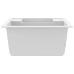 Casa si Gradina/Sanitare/Chiuveta bucatarie si accesorii/Chiuvete bucatarie - Chiuveta de bucatarie dubla cu orificiu de preaplin alb granit - Infinity.ro