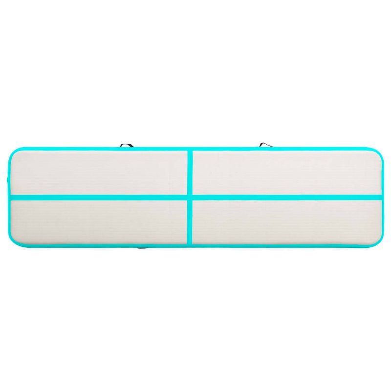 Sport si Outdoor - Fitness - Accesorii fitness - Saltele fitness - Saltea gimnastica gonflabila cu pompa verde 600x100x20 cm PVC - Infinity.ro
