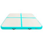 Sport si Outdoor - Fitness - Accesorii fitness - Saltele fitness - Saltea gimnastica gonflabila cu pompa verde 200x200x10 cm PVC - Infinity.ro