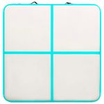 Sport si Outdoor - Fitness - Accesorii fitness - Saltele fitness - Saltea gimnastica gonflabila cu pompa verde 200x200x10 cm PVC - Infinity.ro