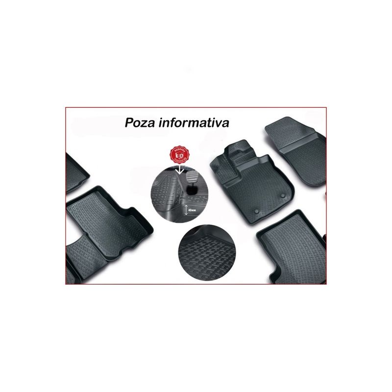 Auto si Moto - Intretinere auto - Covorase auto - Covorase cauciuc tavita compatibile Mercedes Sprinter III W907 2018, negru - Infinity.ro