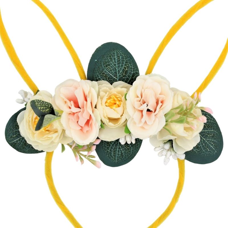 Fashion, accesorii si bijuterii - Copii - Accesorii copii - Accesorii pentru par copii - Bentita Zooky galbena cu floricele - Infinity.ro