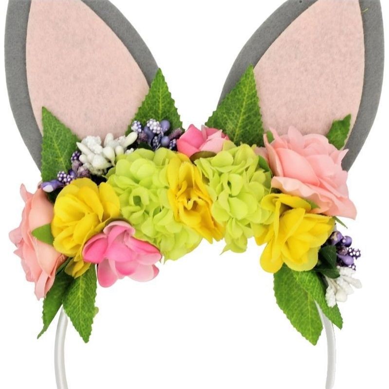 Fashion, accesorii si bijuterii - Copii - Accesorii copii - Accesorii pentru par copii - Bentita Zooky alba cu floricele - Infinity.ro