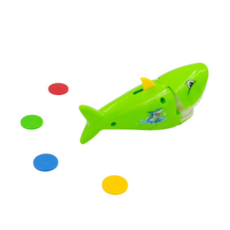 Jucarii, Copii si Bebe - Jucarii si jocuri - Jucarii & jocuri educative - Jucarii interactive - Jucarie catapulta rechin verde lansator fise - Infinity.ro