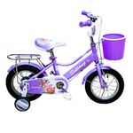 Sport si Outdoor - Ciclism - Biciclete pentru copii - Bicicleta Go Kart 542,16 inch, pentru copii, 4-6 ani, roti  ajutatoare silicon, portbagaj, cosulet,mov - Infinity.ro