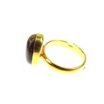 Fashion, accesorii si bijuterii - Femei - Bijuterii femei - Inele femei - Inel argint reglabil placat cu aur cu ochi de tigru 14x10 MM - Infinity.ro