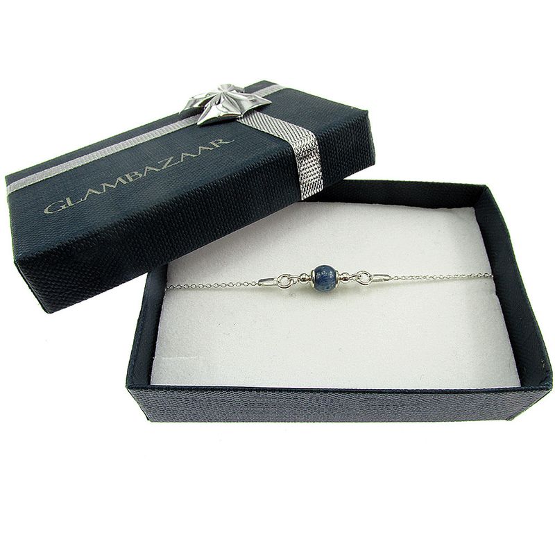 Fashion, accesorii si bijuterii - Femei - Bijuterii femei - Bratari femei - Bratara argint cu Kianit natural 6 MM - Infinity.ro