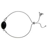 Fashion, accesorii si bijuterii - Femei - Bijuterii femei - Bratari femei - Bratara argint reglabila cu Piatra Soarelui albastra 14x10 MM - Infinity.ro