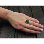 Fashion, accesorii si bijuterii - Femei - Bijuterii femei - Cercei femei - Set argint cu agate verzi 14x10 MM si lantisor inclus - Infinity.ro