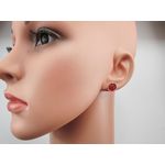 Fashion, accesorii si bijuterii - Femei - Bijuterii femei - Cercei femei - Cercei argint model coroana carneol fatetat - Infinity.ro