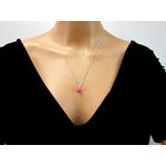 Fashion, accesorii si bijuterii - Femei - Bijuterii femei - Pandantive femei - Pandantiv argint cu jad roz natural10 MM - Infinity.ro