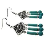 Fashion, accesorii si bijuterii - Femei - Bijuterii femei - Cercei femei - Cercei candelabru Bali cu turcoaze - Infinity.ro