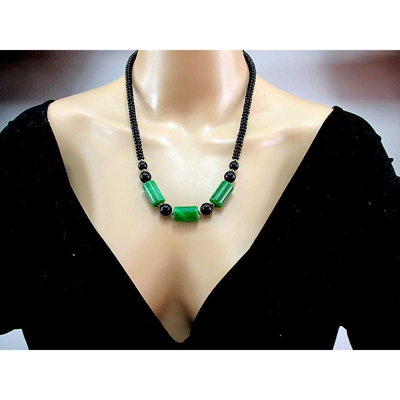 Fashion, accesorii si bijuterii - Femei - Bijuterii femei - Cercei femei - Set onix si jad verde - Infinity.ro