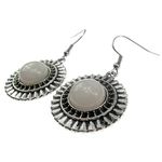 Fashion, accesorii si bijuterii - Femei - Bijuterii femei - Cercei femei - Cercei candelabru model raze cu cuart roz natural - Infinity.ro