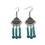 Fashion, accesorii si bijuterii - Femei - Bijuterii femei - Cercei femei - Cercei candelabru Bali cu turcoaze - Infinity.ro