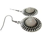 Fashion, accesorii si bijuterii - Femei - Bijuterii femei - Cercei femei - Cercei candelabru model raze cu cuart roz natural - Infinity.ro