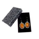 Fashion, accesorii si bijuterii - Femei - Bijuterii femei - Cercei femei - Cercei candelabru filigran cu jad galben - Infinity.ro