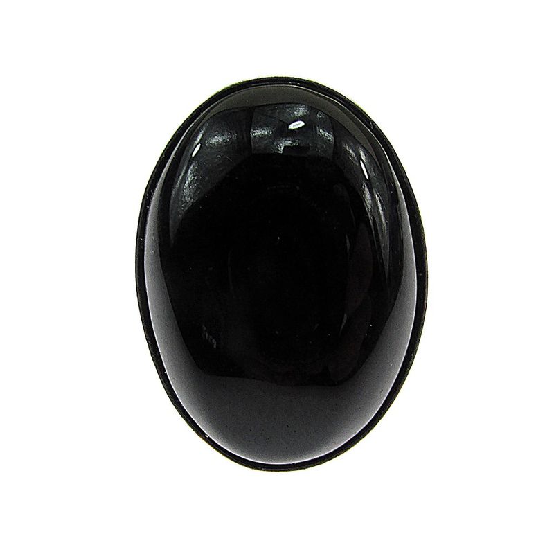 Fashion, accesorii si bijuterii - Femei - Bijuterii femei - Inele femei - Inel argint reglabil masiv cu agat negru 25x18 MM - Infinity.ro