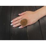 Fashion, accesorii si bijuterii - Femei - Bijuterii femei - Inele femei - Inel reglabil statement masiv cu agata galbena naturala F - Infinity.ro