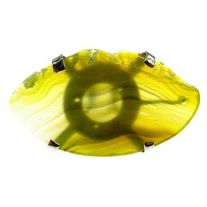 Inel reglabil statement masiv cu agat galben 11A