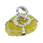 Fashion, accesorii si bijuterii - Femei - Bijuterii femei - Inele femei - Inel reglabil statement masiv cu agata galbena naturala F - Infinity.ro
