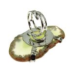 Fashion, accesorii si bijuterii - Femei - Bijuterii femei - Inele femei - Inel reglabil statement masiv cu agat galben-vernil 15A - Infinity.ro