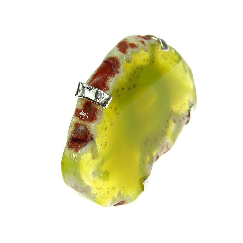 Fashion, accesorii si bijuterii - Femei - Bijuterii femei - Inele femei - Inel reglabil statement masiv cu agat galben 5A - Infinity.ro