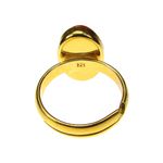 Fashion, accesorii si bijuterii - Femei - Bijuterii femei - Inele femei - Inel argint reglabil placat cu aur cu agat rosu 14x10 MM - Infinity.ro