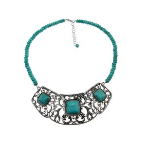 Colier statement romantic turcoaze