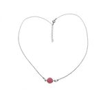 Fashion, accesorii si bijuterii - Femei - Bijuterii femei - Coliere femei - Colier argint cu jad roz natural fatetat - Infinity.ro