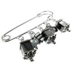 Fashion, accesorii si bijuterii - Femei - Bijuterii femei - Brose femei - Brosa ac de siguranta supradimensionat hematit - Infinity.ro