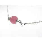 Fashion, accesorii si bijuterii - Femei - Bijuterii femei - Coliere femei - Colier argint cu jad roz natural fatetat - Infinity.ro