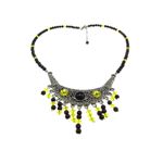 Fashion, accesorii si bijuterii - Femei - Bijuterii femei - Coliere femei - Colier Bali cu onix si cristale galbene - Infinity.ro