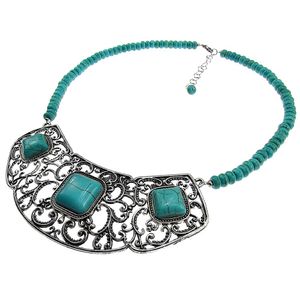 Colier statement romantic turcoaze