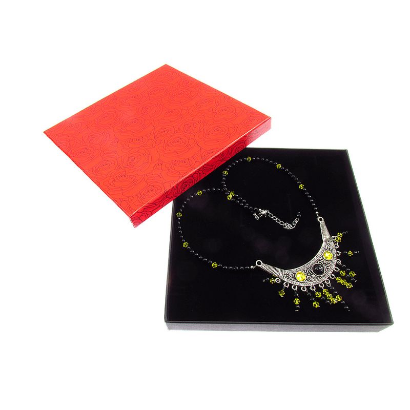 Fashion, accesorii si bijuterii - Femei - Bijuterii femei - Coliere femei - Colier Bali cu onix si cristale galbene - Infinity.ro