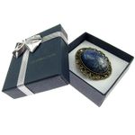 Fashion, accesorii si bijuterii - Femei - Bijuterii femei - Brose femei - Brosa/pandantiv bronz antic cu lapis lazuli natural - Infinity.ro